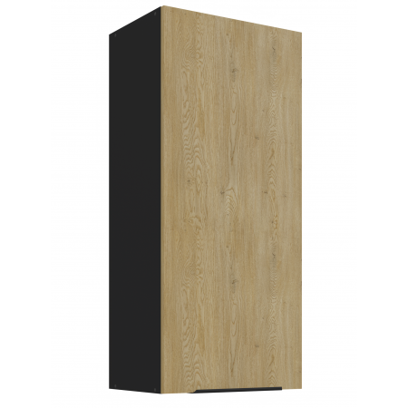 szafka kuchenna górna 45 cm CREMA 45 G-108 1F dąb cremona / czarny mat